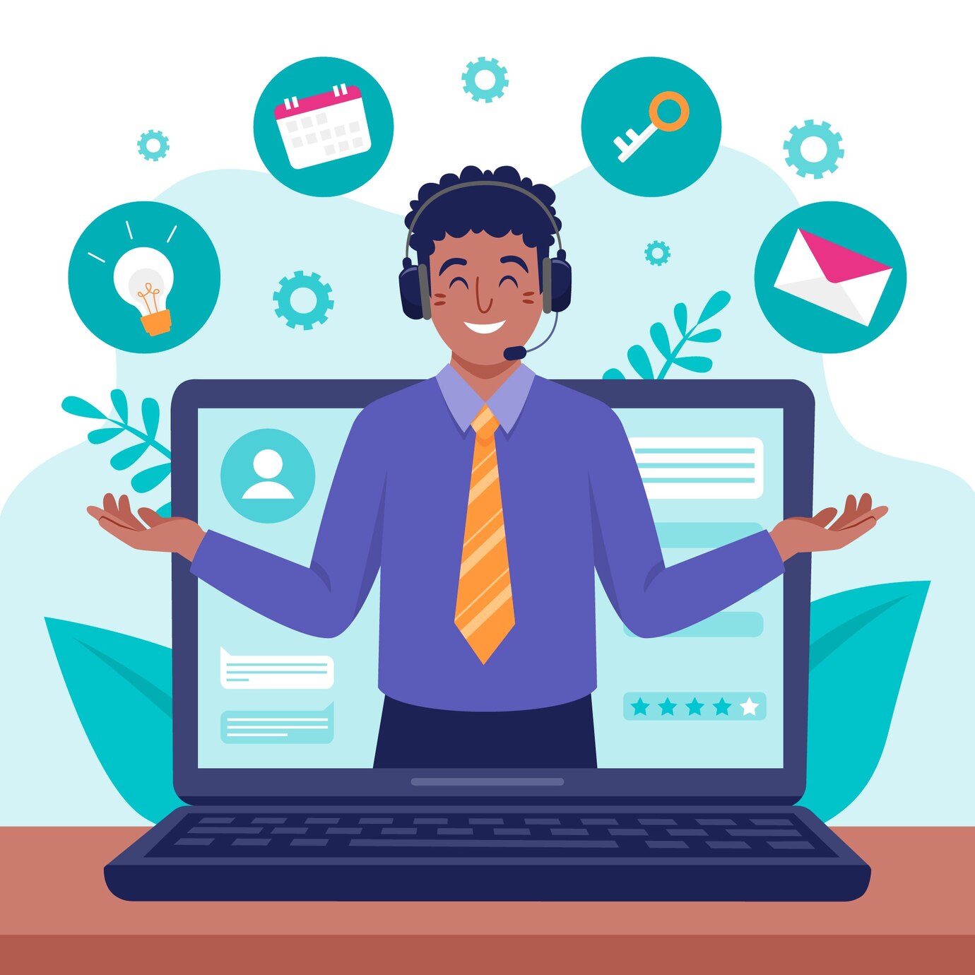Telecasting Services Illustration